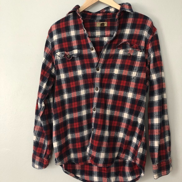 Tops - ✨ 4 for $15 sale ✨ Red white blue baggy flannel
